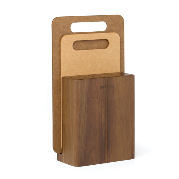Lenox Woodlyn Acacia Block Knife Set Stainless Steel Blades with Composite Handles 899591
