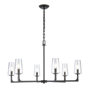 Fitzroy 34'' Wide 6-Light Chandelier - Matte Black 89966/6 Elk Lighting