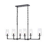 Fitzroy 36'' Wide 6-Light Linear Chandelier - Matte Black 89967/6 Elk Lighting