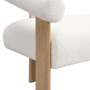 English Elm Christopher Knight Home® - Round boucle armrest loveseat with curved ergonomic design, compact cozy two-seater for small spaces and lofts Beige,Natural N771P370615M