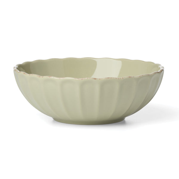 Lenox French Country Stoneware Dinnerware Set Scalloped Rim Matcha Glaze Service for 4 899745