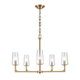 Fitzroy 28'' Wide 5-Light Chandelier - Lacquered Brass 89975/5 Elk Lighting