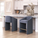 Emas Counter Stool Midnight Gray 109992 Zuo Modern