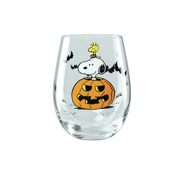 Lenox The Great Pumpkin Peanuts Halloween Glass Tumbler Set Snoopy Festive Holiday 899819