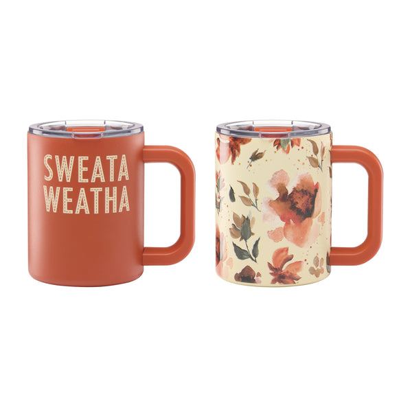 Lenox Harvest Fall Foliage Insulated Stainless Steel Travel Mugs Set for Autumn Adventures 899822
