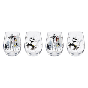 Lenox The Nightmare Before Christmas Glass Tumbler Set of 4 Disney Licensed Barware 899825