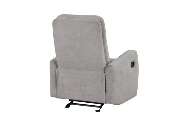 English Elm Paterson Microsuede Velvet Rocker Recliner Plush Swivel Chair for Living Room Gray B078P497894