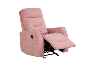 English Elm Paterson Microsuede Velvet Rocker Recliner Plush Swivel Chair for Living Room Pink B078P497896
