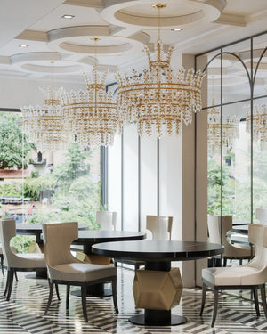 Currey & Company Bradshaw Chandelier - Elegant Art Deco Design With Crystal Accents For Timeless Illumination And Style Gold Glass ,Crystal ,Wrought Iron 9000-1295-currey-company