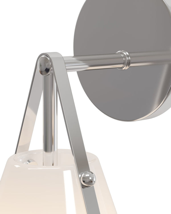 Currey & Company Bronwen Equestrian-inspired Brass Bath Wall Sconce With Dimmable Soft Glow And Modern Farmhouse Charm Silver Glass ,Metal 5800-0073-currey-company