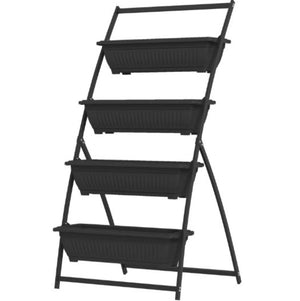 English Elm Outdoor Four Tier Vertical Garden Planter Steel Frame Raised Bed for Patio Balcony T3971P422047