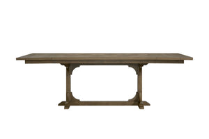 English Elm Counter Elm Veneer Table with Turned Legs and Drawer, Warm Finish, Open Shelf & Metal Rail Almond 88 L x 48.75 W x 9.5 H B2699S00092