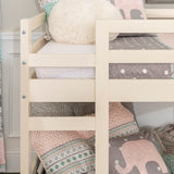 English Elm Walker Edison - Classic Solid Wood Stackable Twin Over Twin Bunk Bed Frame - White