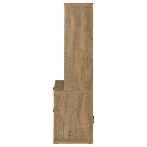 English Elm Geary Mango 3-Shelf Bookcase with Lockable Top Drawer, USB Port, Engineered Wood, Display & Secure Storage B062P375563