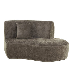 English Elm 140" Curved Sectional Sofa 3 Piece Lamb Wool Upholstered Retro Modern Living Room Set N767P277684D