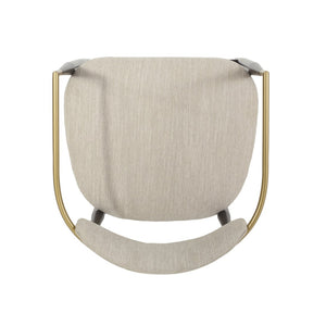 English Elm Counter Stools Set of Two Matte Black Iron Frames Gold Trim Upholstered Seats N771P249370A