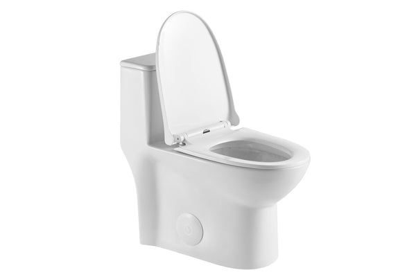 English Elm 1.1/1.6 Gpf One-piece Elongated Ceramic Toilet Skirted Base Comfort Height Soft Close B2724P248740