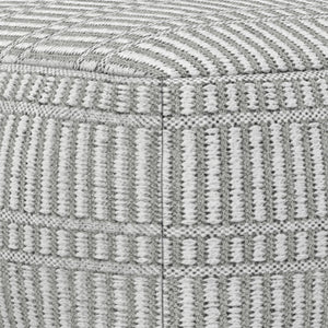 English Elm Safford Handwoven Geometric Square Pouf in Recycled Pet Yarn for Patio or Living Room B136P427591