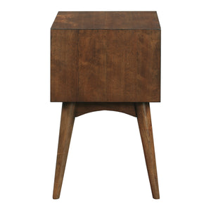 OSP Home Furnishings Copenhagen Accent Table w/Drawer Walnut