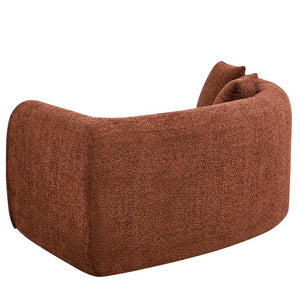 English Elm 110" Curved Modular Sectional Sofa Low Profile Foam Cushions for Contemporary Living Camel N767P366011C