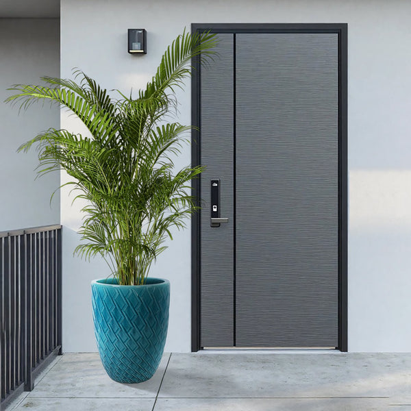 English Elm Ceramic Handcrafted Cyan Planter - Modern Elegance For Your Patio, Garden, Or Windowsill Display W3273P326367