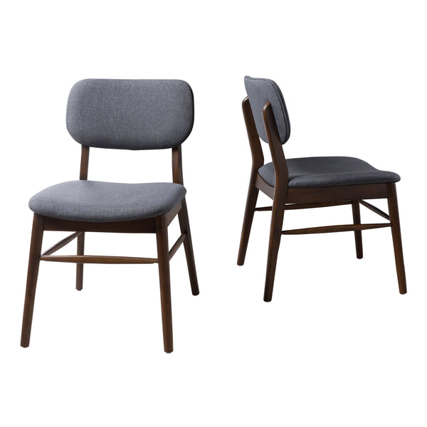 English Elm Christopher Knight Home® - Set Of 2 Mid-Century Upholstered Dining Chairs With Walnut Frame For Stylish Comfort & Durability N759P307029F