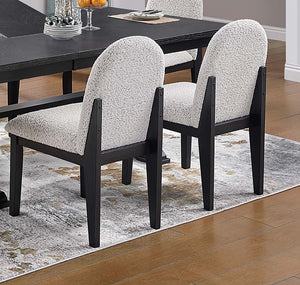 English Elm Traditional 7-Piece Dining Set With Trestle Table & 6 Plush Chairs - Expanding Butterfly Leaf Design B011S01803-GIGA