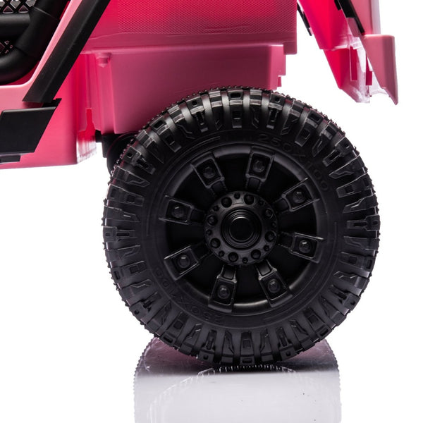 English Elm 24v Kids Electric Ride on Car with Parental Remote Dual Motors and Four Wheel Suspension Pink W1578P208320