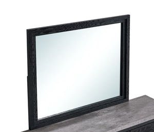 English Elm Grande Black Wood Grain Laminate Bedroom Mirror with Low Distortion Glass Modern Frame B078P497911