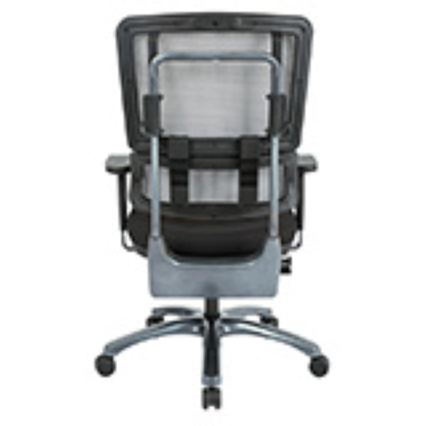 OSP Home Furnishings Vertical Mesh Back Ergonomic Manager Chair with Lumbar Support and Titanium Rolling Base 99667T-3M