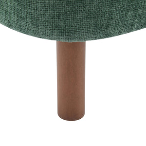 English Elm Christopher Knight Home® - Bella Plush Upholstered Armless Accent Chair with Curved Boucle Design, Birch Wood Legs, Cozy Support Green 31 L x 27 W x 19 H N776P246078G