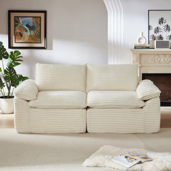 English Elm Modern Corduroy Cloud Sofa - Modular Comfort & Contemporary Style For Homes, Offices, & Apartments W3396P388624