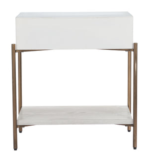 Zuo Modern Yoru Side Table In Oak White - Modern Elegance For Living Rooms & Bedrooms, Stylish & Versatile Design White Mdf,Steel 110547-zuo-modern