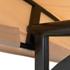 English Elm Garden Replacement Canopy Top for GT Porch Swing Model GCS00229C UV Resistant Polyester Cover, Retractable Shade Compatible with 12x9ft Pergola Frame Beige W419P329179