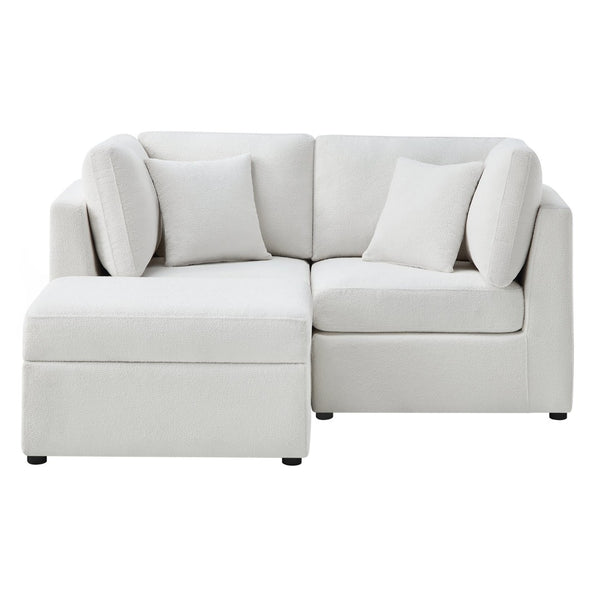 English Elm Chauncy Modular Chofa Set with Storage Ottoman and Coil Spring Foam Seat Support B050S00032