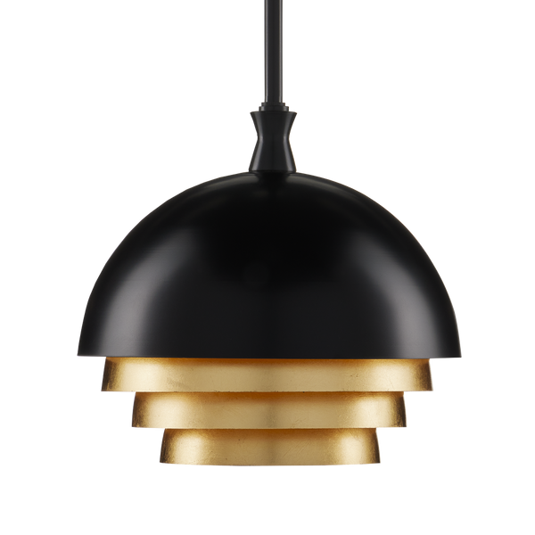Salviati Black and Gold Pendant Light - Contemporary Mid-Century Design with Adjustable Height