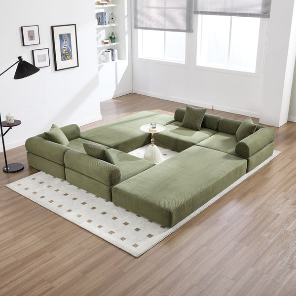 English Elm United We Win Corduroy Convertible Sofa Bed with Memory Foam for Compact Living Spaces W1568P372055