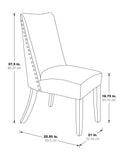 OSP Home Furnishings Evelina Chair 2 per Carton Linen