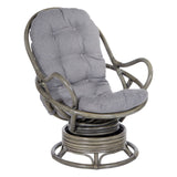 OSP Home Furnishings Tahiti Rattan Swivel Rocker Grey