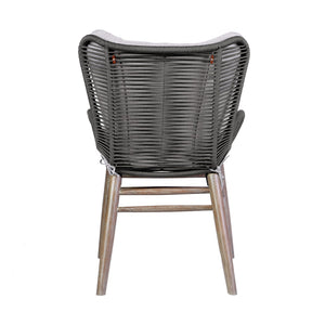 English Elm Mateo Outdoor Dining Chair Solid Eucalyptus Frame with Hand-woven Charcoal Rope Seat B2736P464846