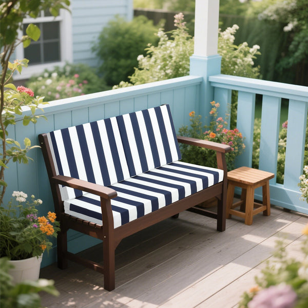 English Elm Outdoor Deep Seat Cushions for Patio Furniture Waterproof Replacement Chair Cushions Durable 24.8x8.27x16.93 Black White W419P311609