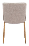 Nordvest Dining Chair Beige & Gold 110275 Zuo Modern