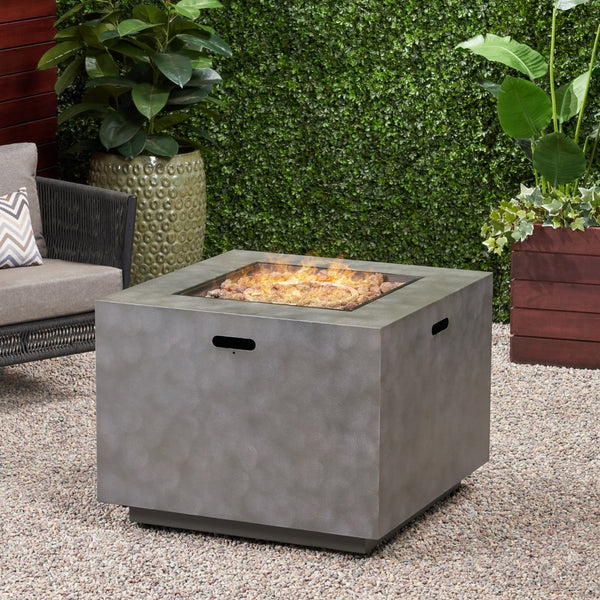English Elm Outdoor Square Propane Fire Pit Powder Coated Iron 50000 Btu Patio Heater 62837.00CONRT-50K_67760.00CONR