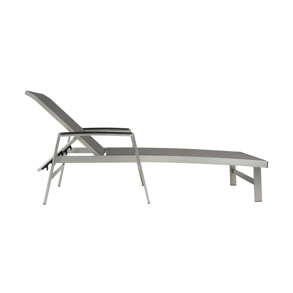 English Elm Christopher Knight Home® - OAXTON Chaise Lounge Set with Rust-Resistant Aluminum Frame, Breathable Mesh Seating & 5-Position Recline PMID: Gray N775P210066G