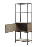 Madison Park Darley Transitional 3-Shelf Bookcase with Storage Cabinet MP131-1179 Grey