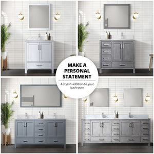 English Elm Distressed Grey Bath Vanity: 36" W X 22" D, Rustic Charm With Soft-Close, Fully Assembled Storage Solution B2731P258836
