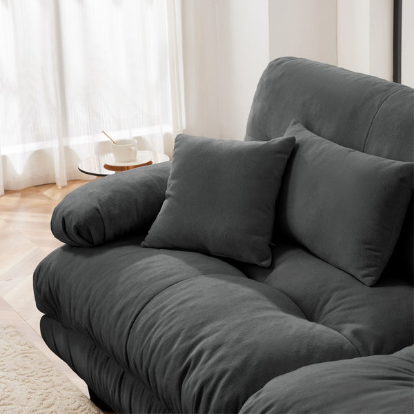 English Elm 27 Modular Rsf Chenille Sofa Unit with Accent Pillows for Flexible Living Room Seating W714P253481