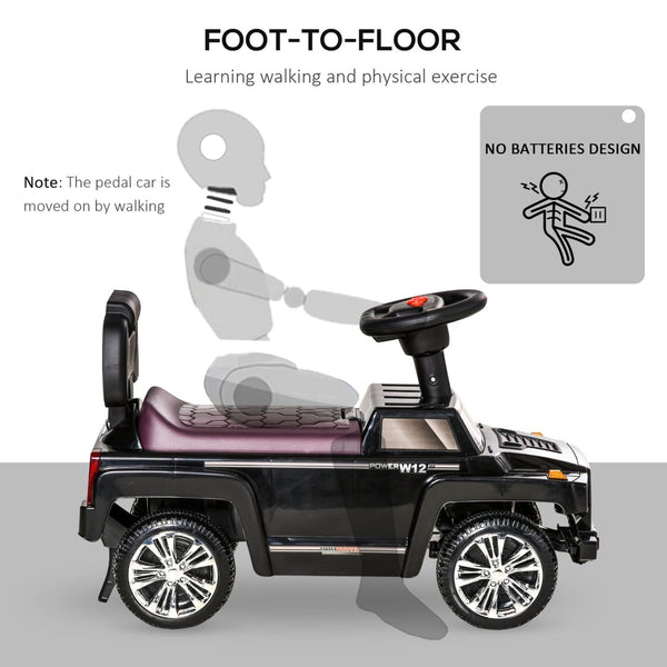 English Elm Aosom Toddler Foot Powered Ride on Atv Toy with Led Lights and Built in Music W2225P217703