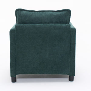 English Elm Comfy Modern Accent Chair Thick Cushioned Seat with Pillow Set for Reading Nooks W1893P396306