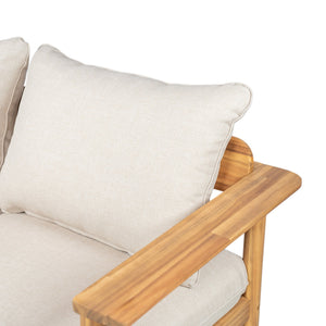 English Elm Christopher Knight Home® - Terassi Cozy Acacia Wood Loveseat For Two - Stylish Outdoor Seating With Plush Cushions & Durability N775P248814T